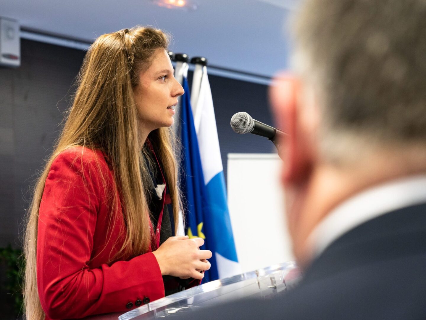 Mélanie Glibusic avec Jean Castex