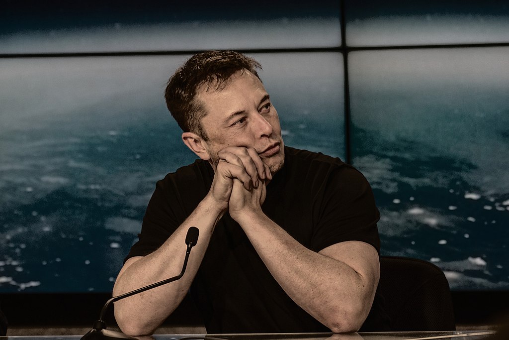 Elon Musk a la conférence Falcon heavy de Space X en 2019