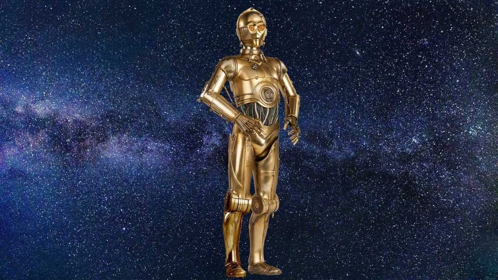 Le droïde de protocole C-3PO de l'univers Star Wars connaît 6 millions de formes de communication